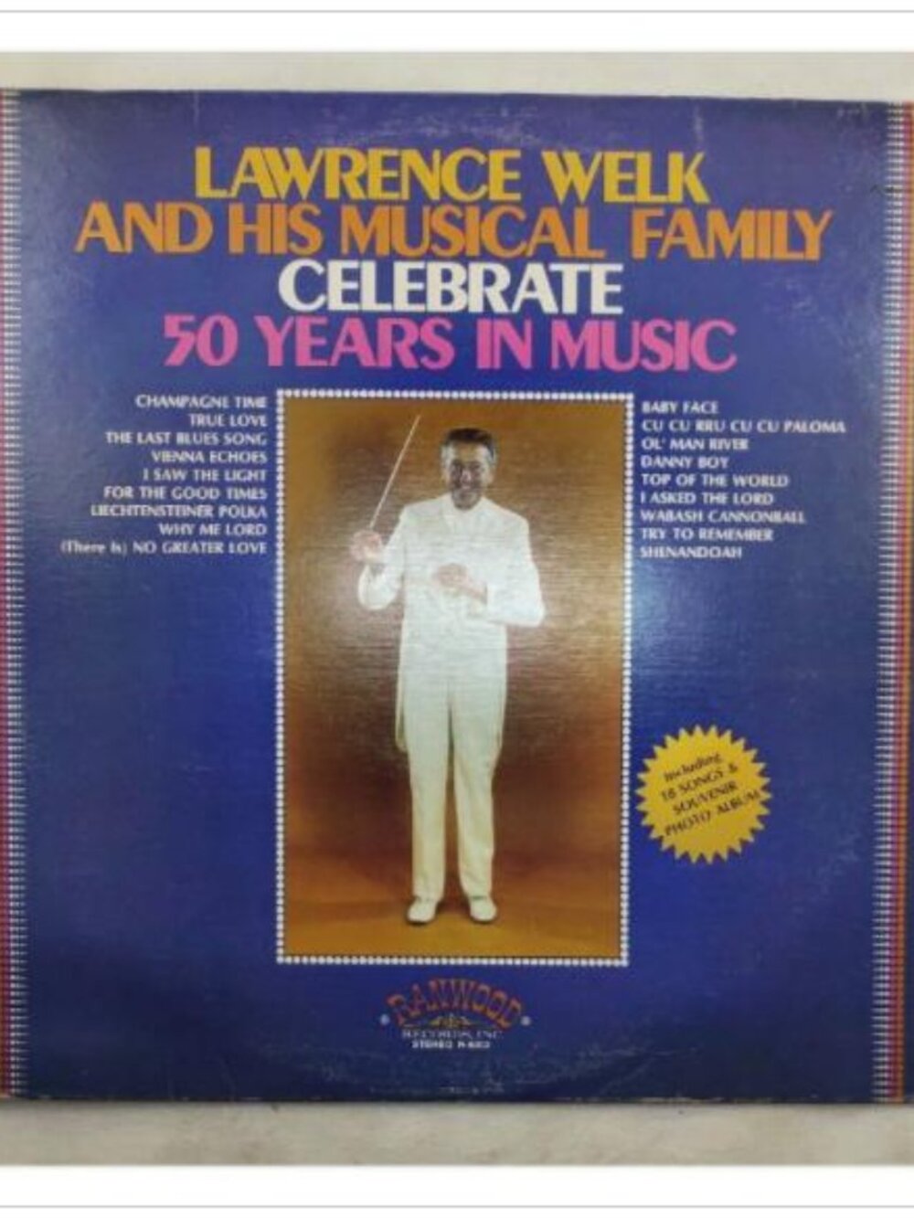 Lawrence Welk Celebrate 50 Years In Music Vintage Vinyl LP Ranwood Records R-600